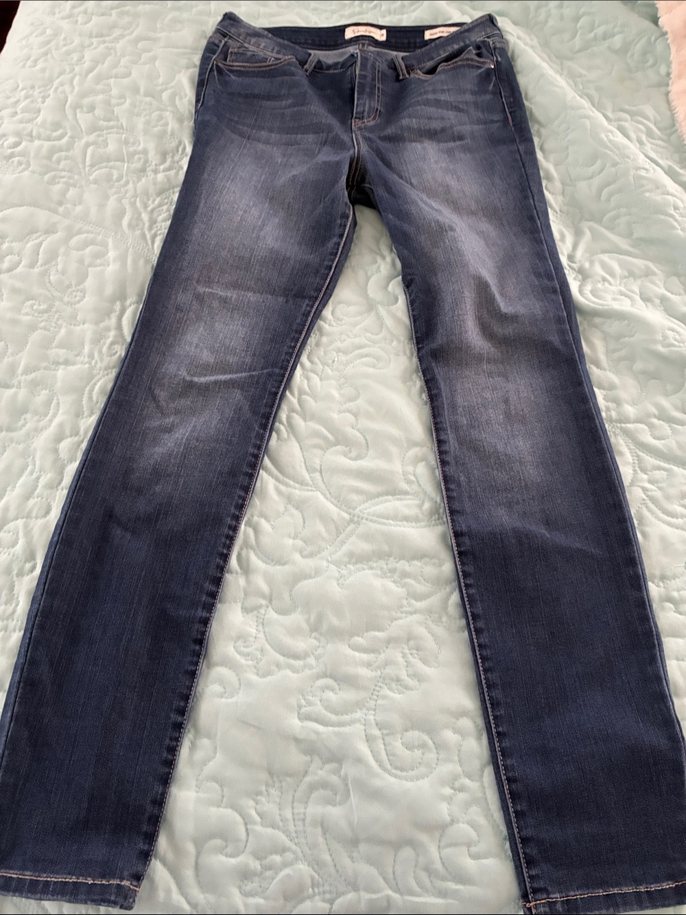 Women’s Dark Blue distressed jessica simpson stretch Skinny Jeans